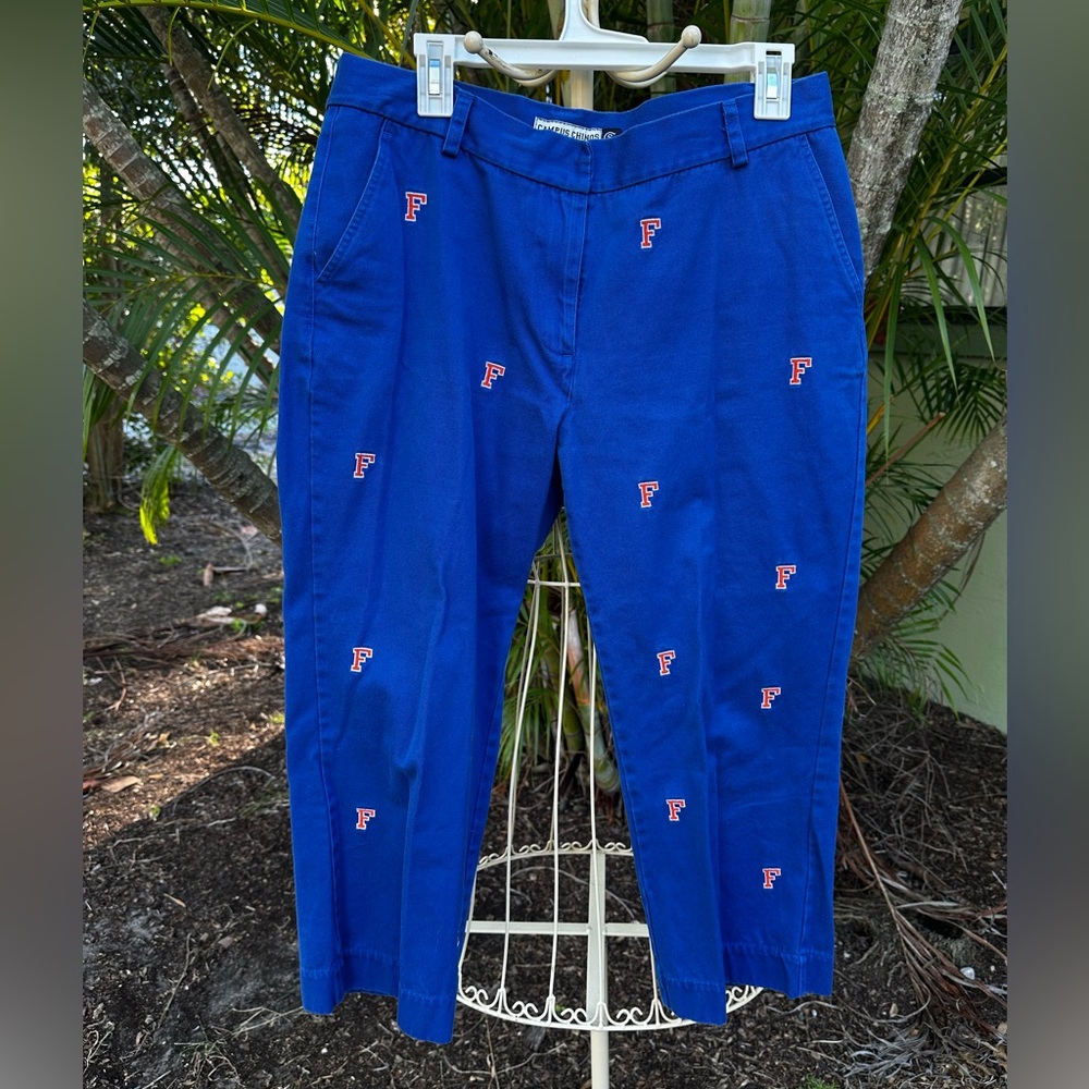 Blue Florida Gators pants. Preppy GameDay. Coastal, frat, dadcore, football
